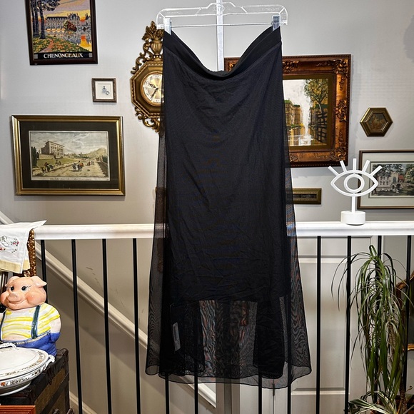 Sympli Black Reversible Moxie Maxi Skirt Mesh Overlay Size 10 - Picture 13 of 17